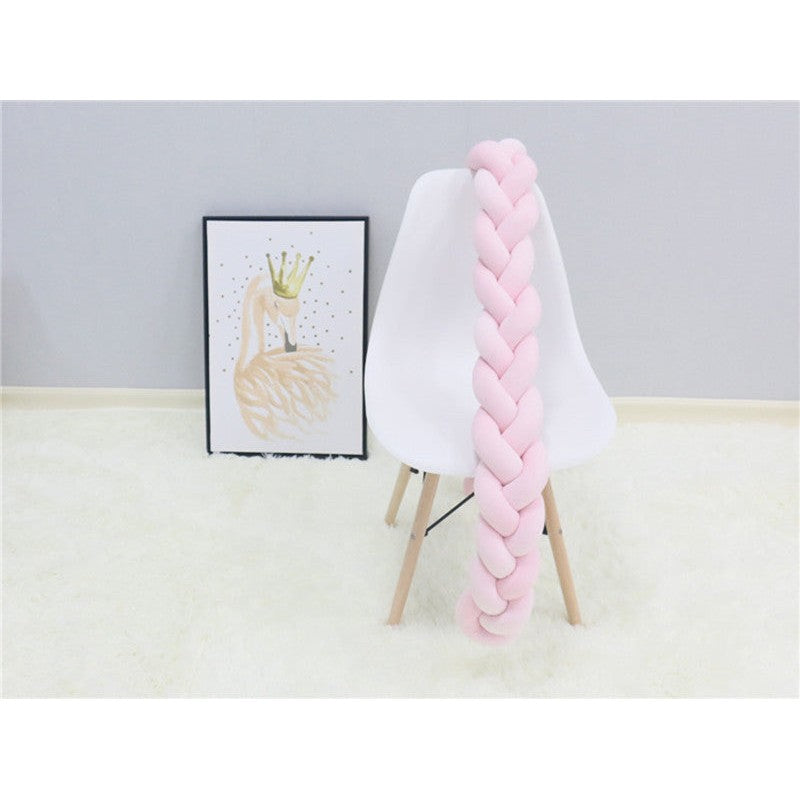 Braided Crib Bumper - Handwoven Padded Rail Liner