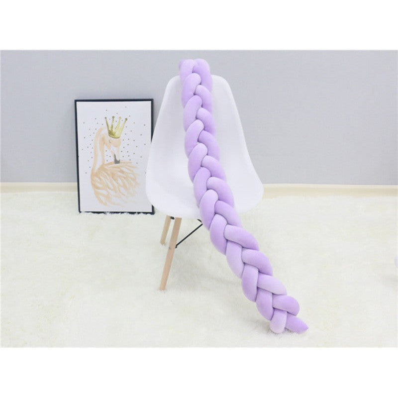 Braided Crib Bumper - Handwoven Padded Rail Liner