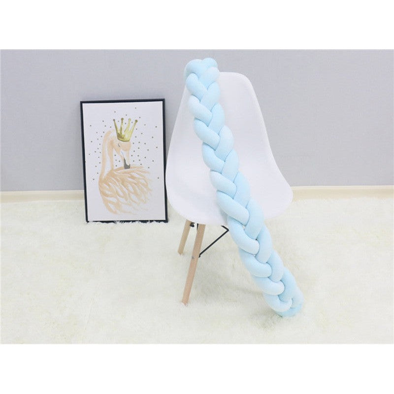 Braided Crib Bumper - Handwoven Padded Rail Liner