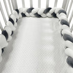 Braided Crib Bumper - Handwoven Padded Rail Liner