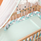 Braided Crib Bumper - Handwoven Padded Rail Liner