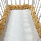 Braided Crib Bumper - Handwoven Padded Rail Liner
