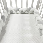 Braided Crib Bumper - Handwoven Padded Rail Liner