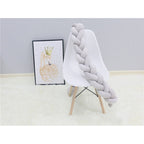 Braided Crib Bumper - Handwoven Padded Rail Liner