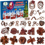 Brain Teaser Advent Calendar Set - 24-Day Christmas Countdown Puzzle