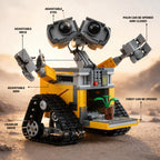 Building Block Robot Toy Set - Poseable Robot Figure with Tread Wheels