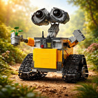 Building Block Robot Toy Set - Poseable Robot Figure with Tread Wheels