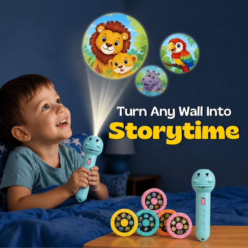 Camping Light - Projection Flashlight Toy with Animal Scenes
