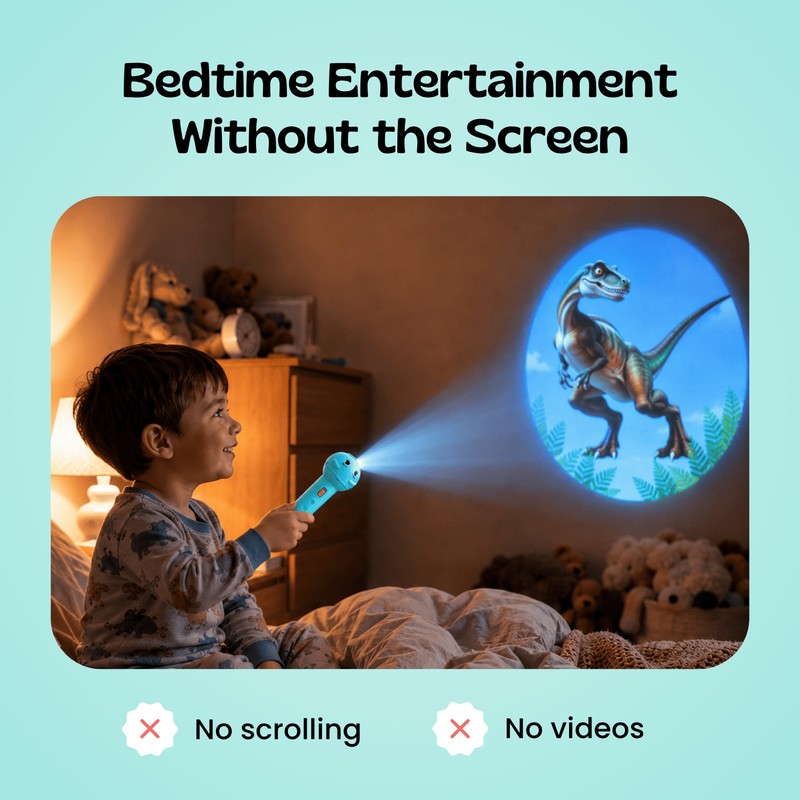 Camping Light - Projection Flashlight Toy with Animal Scenes
