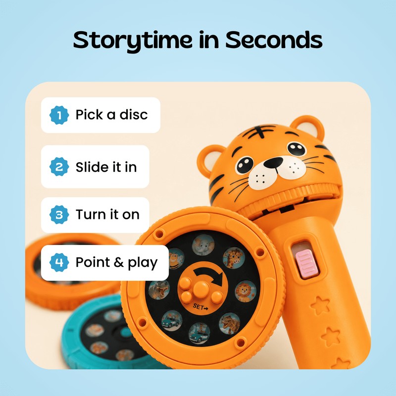 Camping Light - Projection Flashlight Toy with Animal Scenes