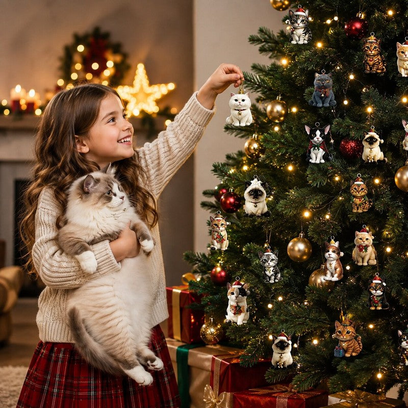 Cat Advent Calendar 2026 - 24 Door Countdown with Cat Ornaments