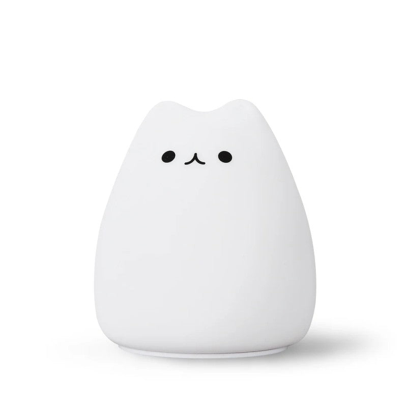 Cat-Shaped LED Night Light - Color-Changing Touch Control
