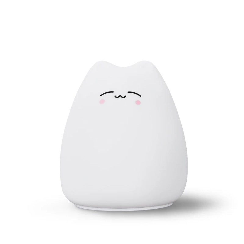 Cat-Shaped LED Night Light - Color-Changing Touch Control