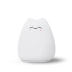 Cat-Shaped LED Night Light - Color-Changing Touch Control
