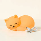 Cat-Shaped Squishy Night Light - Tap Activated with Timer