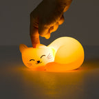 Cat-Shaped Squishy Night Light - Tap Activated with Timer