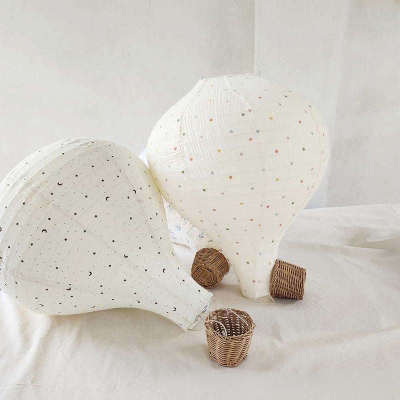 Ceiling Lamp - Hot-air Balloon Shape with Rattan Basket
