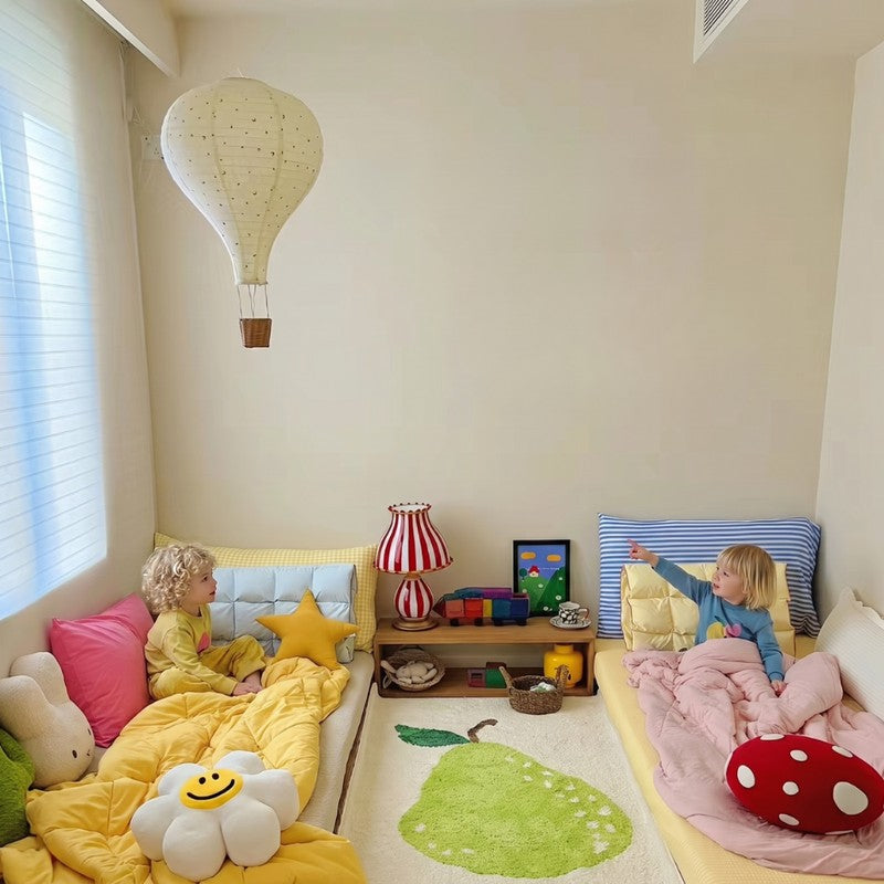 Ceiling Lamp - Hot-air Balloon Shape with Rattan Basket