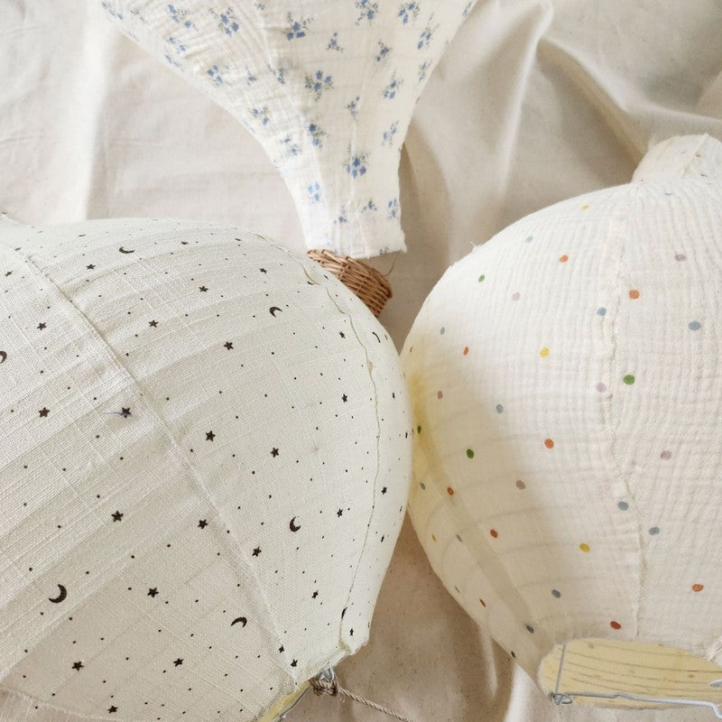 Ceiling Lamp - Hot-air Balloon Shape with Rattan Basket