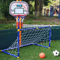 Children's 2-in-1 Football Goal and Basketball Hoop Set