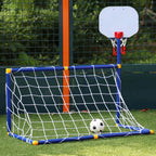 Children's 2-in-1 Football Goal and Basketball Hoop Set