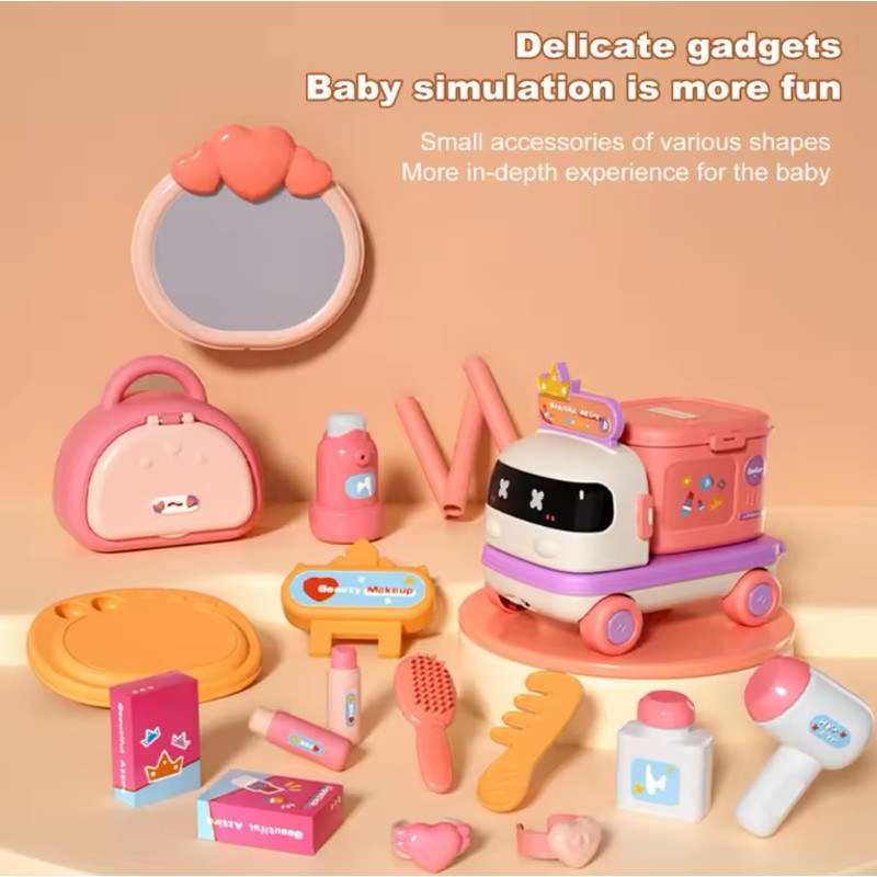 Children's 2-in-1 Pretend-Play Set - Robot-Shaped Wheeled Case