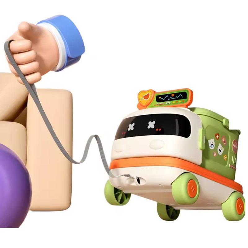 Children's 2-in-1 Pretend-Play Set - Robot-Shaped Wheeled Case