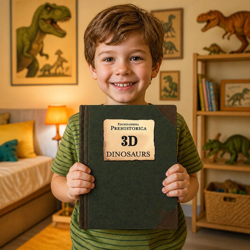 Children's 3D Pop-Up Encyclopedia Book - Dinosaur Theme