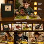 Children's 3D Pop-Up Encyclopedia Book - Dinosaur Theme