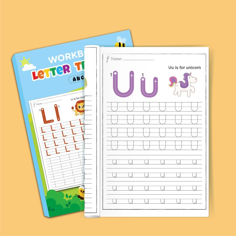 Children's ABC Letter Tracing Workbook - Animal Illustrations