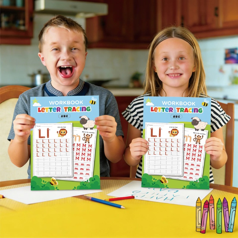 Children's ABC Letter Tracing Workbook - Animal Illustrations