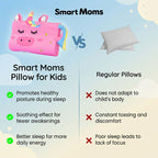 Children's Animal Character Sleep Pillow - Contoured Shape with 3D Ears