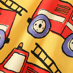 Children's Boys Short-Sleeve T-shirt - Fire Truck Print