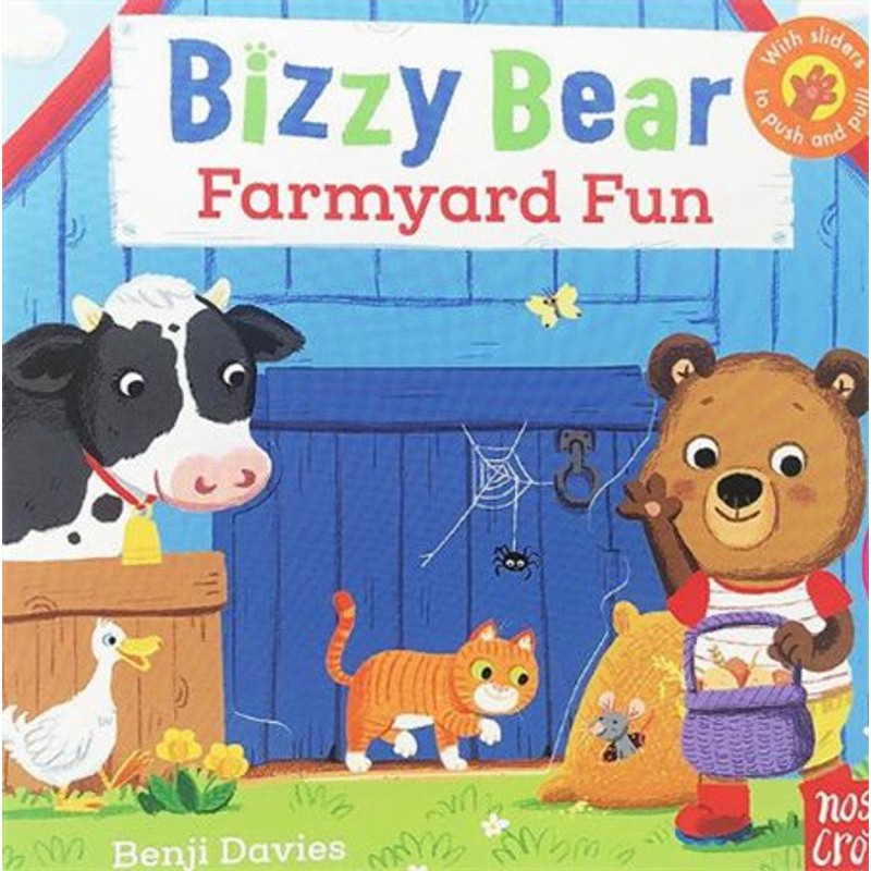 Children's Cardboard Book Set - Interactive Sliders and Colorful Illustrations