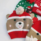 Children's Christmas Knitted Beanie Hat - Pom-Pom