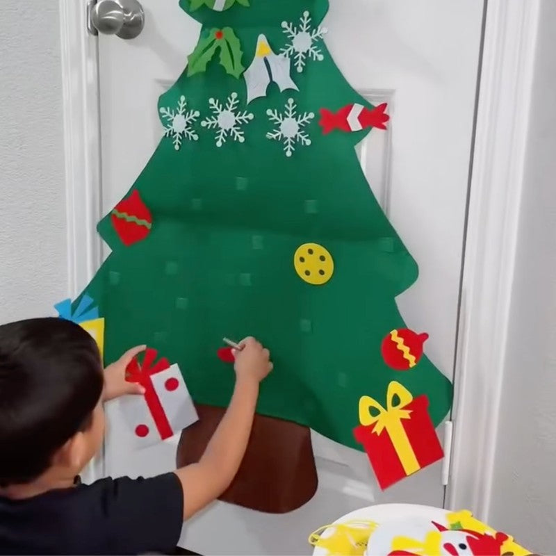 Children's Christmas Tree Play Set - Montessori-Inspired Interactive Decorating Toy