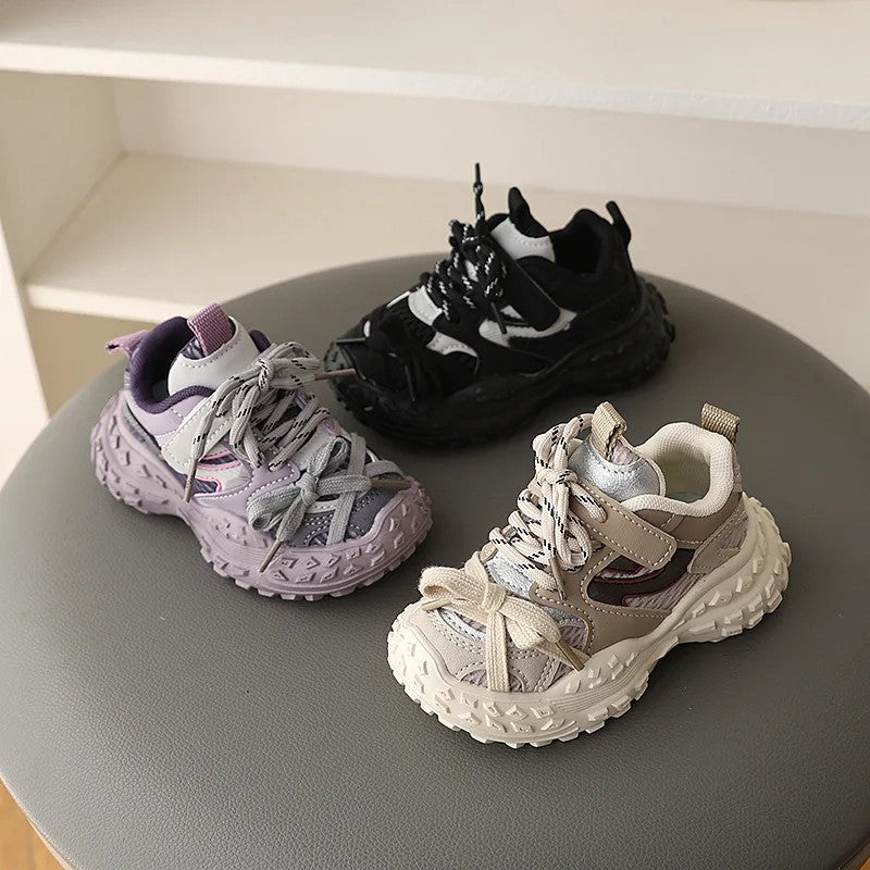 Children's Chunky Sole Sneakers - Low Top -Up