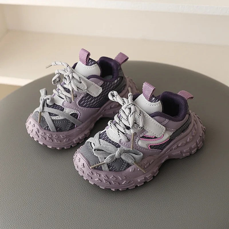 Children's Chunky Sole Sneakers - Low Top -Up