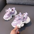 Children's Chunky Sole Sneakers - Unisex -Up with Hook-and-Loop Strap