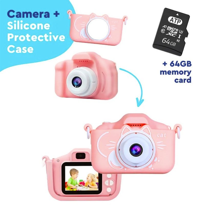 Children's Digital Toy Camera - Dual Lens with Photo Filters
