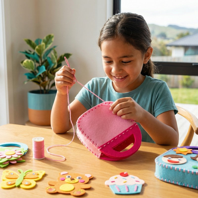 Children's DIY Felt Pouch Sewing Kit