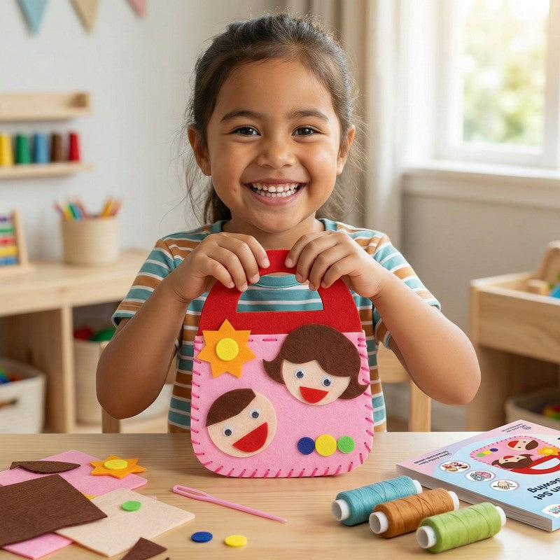 Children's DIY Felt Pouch Sewing Kit