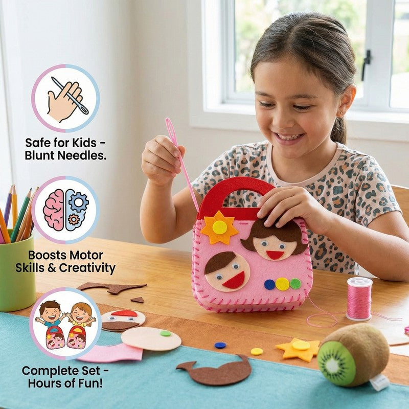 Children's DIY Felt Pouch Sewing Kit