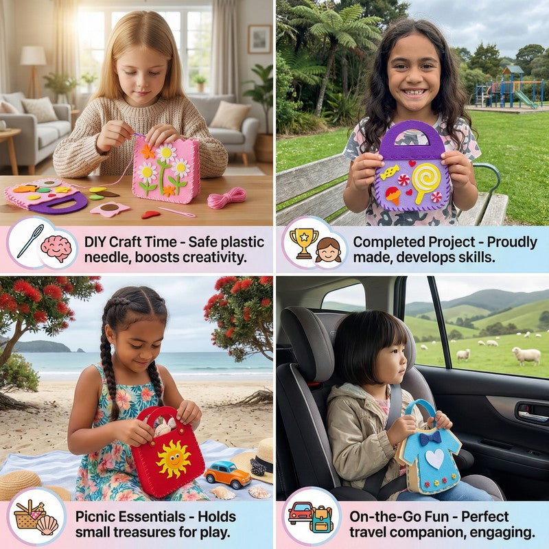 Children's DIY Felt Pouch Sewing Kit