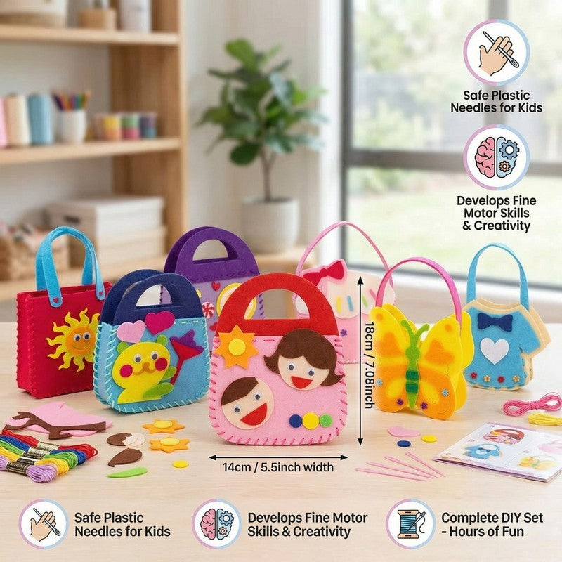 Children's DIY Felt Pouch Sewing Kit