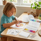 Children's DIY Sponge Painting Kit - Bubble Effect Craft Set