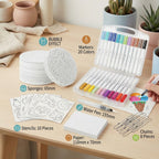 Children's DIY Sponge Painting Kit - Bubble Effect Craft Set
