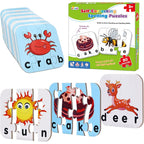 Children's Educational Spelling Puzzle Card Kit - 80 Word Puzzles