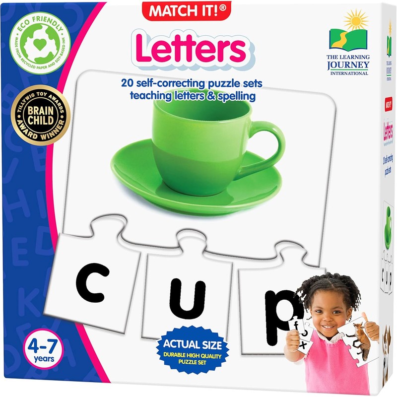 Children's Educational Spelling Puzzle Card Kit - 80 Word Puzzles
