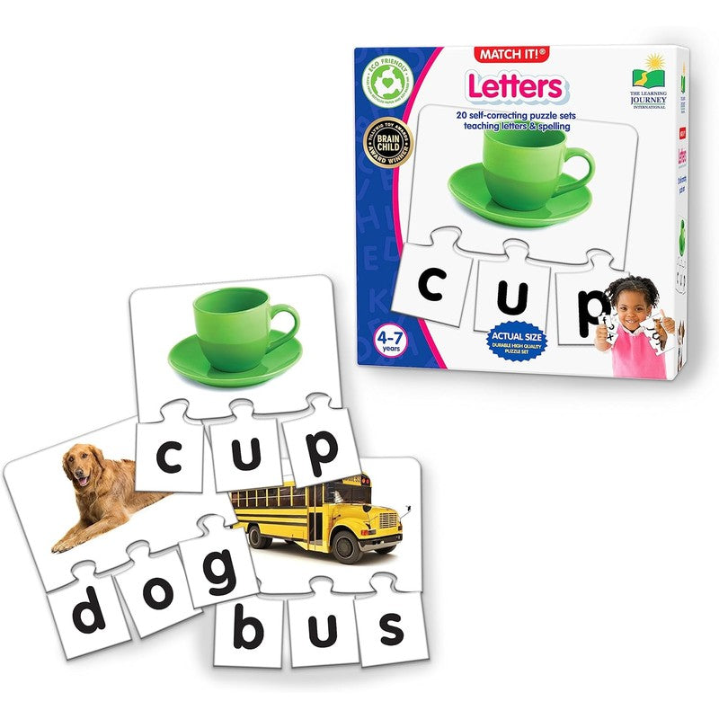 Children's Educational Spelling Puzzle Card Kit - 80 Word Puzzles